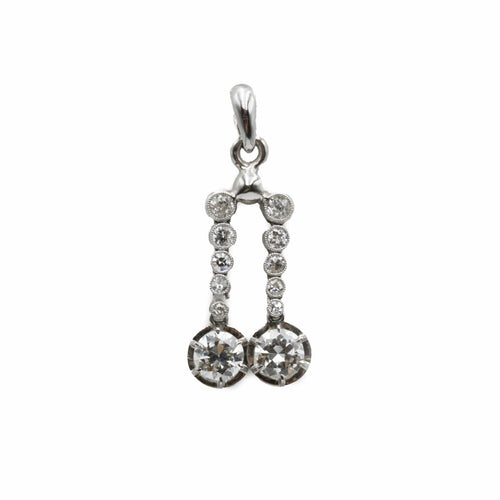 Pendentif Pendentif or blanc diamants 58 Facettes 240376R