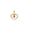 Pendentif Pendentif coeur en or jaune, diamant et rubis 58 Facettes 32309