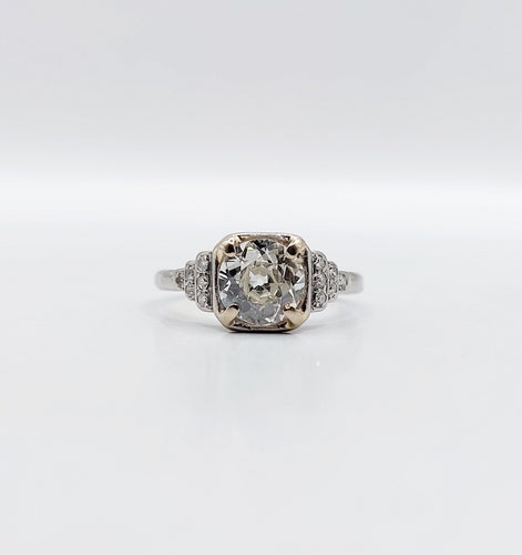 Bague 52 Bague solitaire art déco platine et diamant 58 Facettes A05698