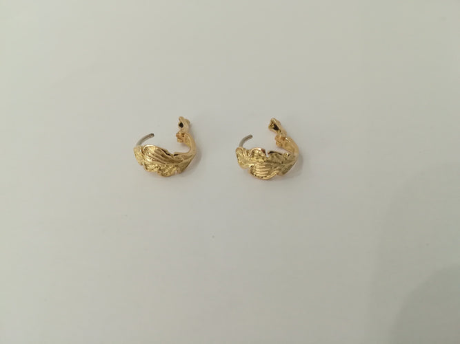 Boucles d Oreille Feuilles Or Jaune 58 Facettes