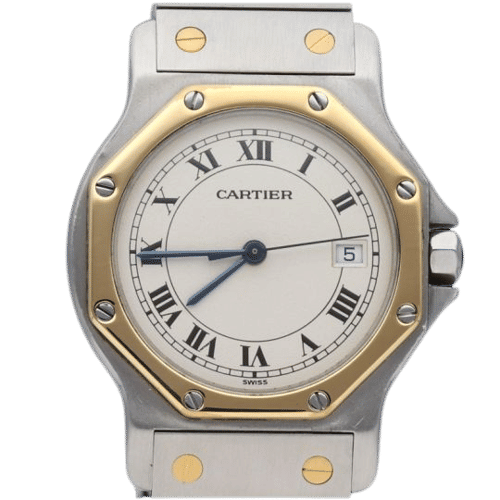 Montre Cartier Montre Santos Ronde Octagon 58 Facettes MT45173