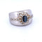 Bague 58 Bague vintage en or blanc avec saphir et diamants 58 Facettes