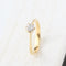 Bague solitaire en or jaune 18 carats avec diamant de 0,28 carat