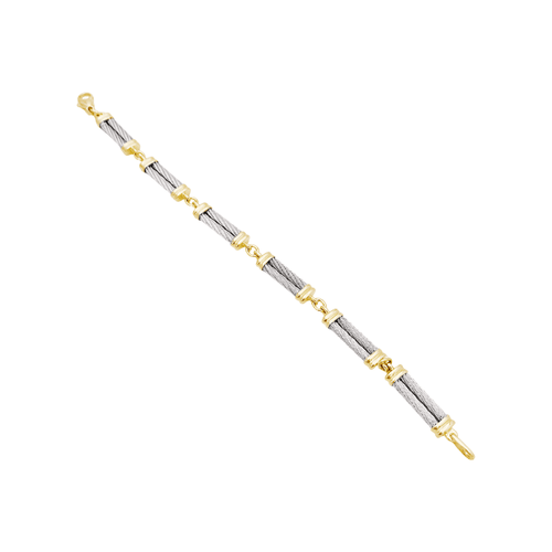 Bracelet Bracelet Fred, "Force 10", en or jaune, acier. 58 Facettes 35198