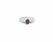 Bague Bague en or blanc avec rubis de Birmanie de 0,70 ct et diamants 58 Facettes 6163