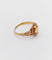 Bague marguerite antique citrine et perles en or rose 18k (circa 1900)