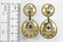 Boucles d'oreilles Boucles d'oreilles vintage en or jaune serties de diamants, saphirs, émeraudes et rubis 58 Facettes 0402