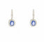 Boucles d'oreilles Boucles d'oreilles en or blanc serties de saphirs de Ceylan non chauffés et de diamants 58 Facettes 10065