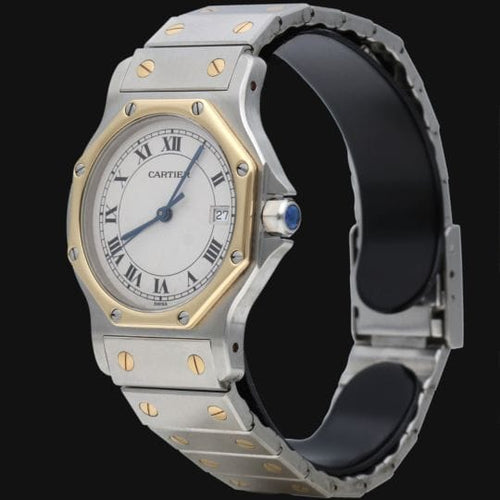 Montre Cartier Montre Santos Ronde Octagon Or Jaune 18K Et Acier 58 Facettes MT45328