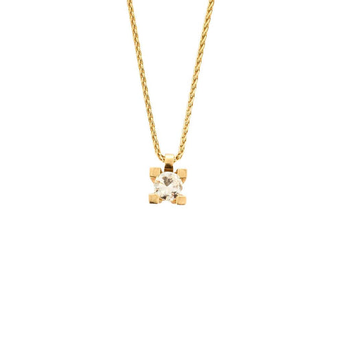 Collier Chaine et pendentif or jaune et diamant 58 Facettes 250210