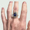Bague 57 BAGUE DE STYLE ART DÉCO EN OR ET PLATINE AVEC DIAMANTS ET SYNTHÈSE AUSTRALIENNE 58 Facettes Q780A(857)