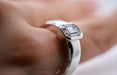 Bague Bague en or blanc avec diamants 1 carat 58 Facettes