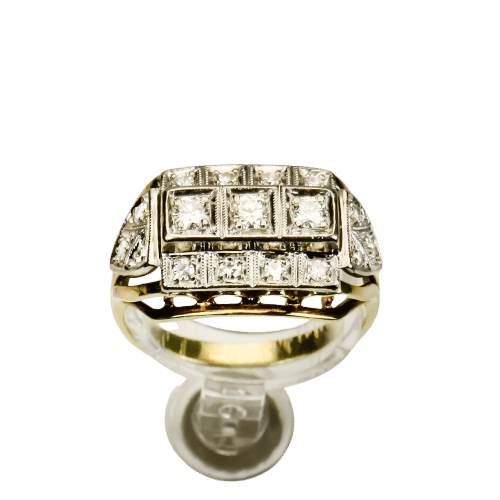 Bague 55.5 Bague Art Déco en or fantastique – style vintage 58 Facettes 2800