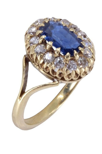 Bague 53 Bague marguerite saphir et diamants 58 Facettes 086351