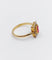 Bague 55 Bague Art Déco or jaune, pierre rouge et diamants taille rose (circa 1920) 58 Facettes A06255