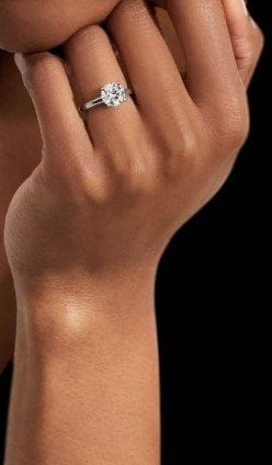 Bague 51.5 DE BEERS - Bague solitaire platine 1 carat 58 Facettes DEBEERS.1722