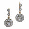 Boucles d'oreilles victoriennes vintage avec délicats diamants taille rose