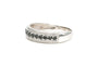 Bague 52 Bague contemporaine en or blanc 18 carats sertie de saphirs 58 Facettes B505