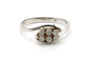 Bague 55 Bague contemporaine sertie de diamants taille brillant en or blanc 18 carats 58 Facettes 23338
