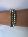 Bracelet Bracelet 3 rangs perles de Tahiti fermoir or blanc 58 Facettes