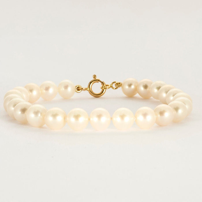 Bracelet or jaune perles