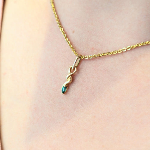 Pendentif Pendentif or jaune et émeraude 58 Facettes 30071