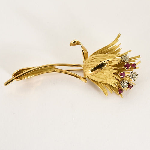 Broche Broche Chardon en or jaune 58 Facettes ALE4065