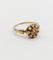 Bague 53 Bague cible antique or jaune 18k perles et émail noir (circa 1900) 58 Facettes A06001