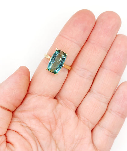 Bague 58.5 Bague cocktail or jaune, tourmaline 5,70 carats (circa 1950) 58 Facettes A05097