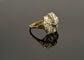 Bague Art Déco en or jaune et platine, sertie de diamants