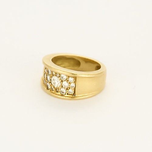Bague 52,5 Bague bandeau en or jaune et diamants 58 Facettes FON2505