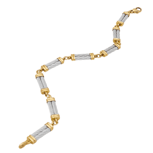 Bracelet Bracelet Fred, "Force 10", en or jaune, acier. 58 Facettes 34765