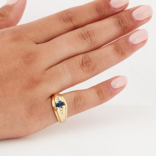 Bague 51 Bague Or Jaune - Saphir et Diamants 58 Facettes RÉF 3037/18