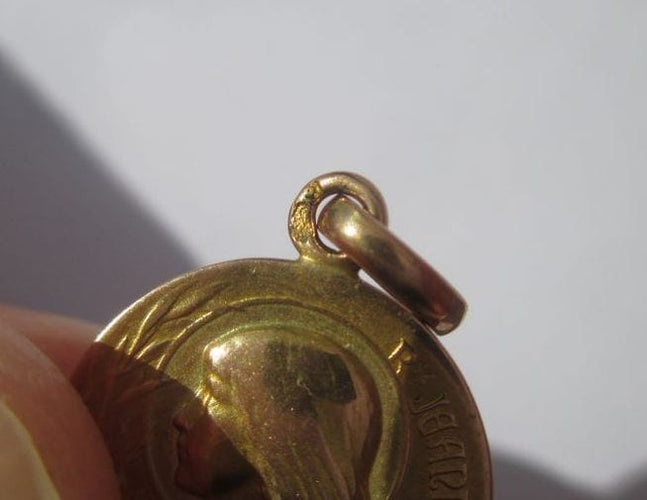 Pendentif Médaille pendentif Jeanne d’Arc biface 58 Facettes