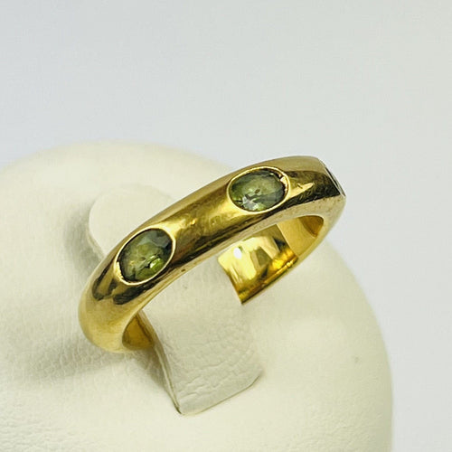 Bague 51.5 Bague Poiray Or avec Pierres Vertes 58 Facettes 20400000814