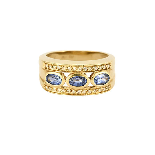 Bague 52,5 Bague en or jaune, saphirs et diamants 58 Facettes BIA1043X2