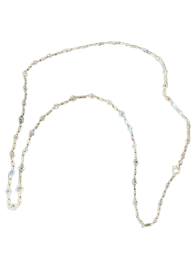 Collier or jaune vers 1950 avec 4 carats de diamants