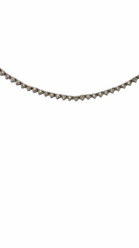 Collier Collier rivière de diamants en or blanc 18 carats 58 Facettes