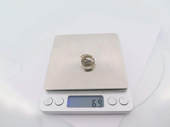 Bague 51 vintage bague HERMES boucle de ceinture t51 en argent 6.9gr  buckle 58 Facettes 271102