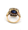Bague 49 Bague en or jaune 18 carats 2028 C avec saphir central et diamants environnants 58 Facettes