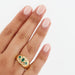 Ring 55 Yellow Gold Ring - Emeralds and Diamonds 58 Facettes REF 6200/10