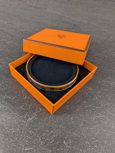 Hermès  - Jonc Email et Plaqué Or 58 Facettes