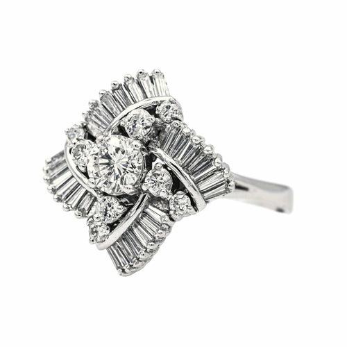 Bague 55 Bague Or blanc Diamant 58 Facettes 3904032CN