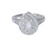 Bague 54 Bague entourage en or blanc en forme de larme avec diamants 58 Facettes 2048