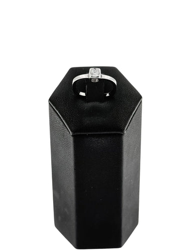 Dinh Van - Bague cube or blanc, diamant naturel