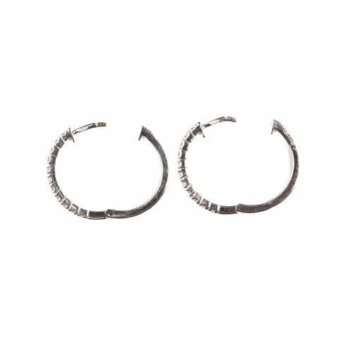 Boucles d'oreilles Boucles d'oreilles créoles diamants en or blanc 58 Facettes