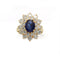 Bague Marguerite - Or jaune, Diamants & Saphir