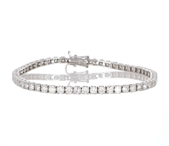 Bracelet Bracciale en or blanc 18 carats et diamants 7.00 ct 58 Facettes