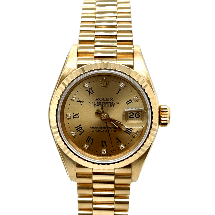 Rolex - Montre Femme date just - Or jaune