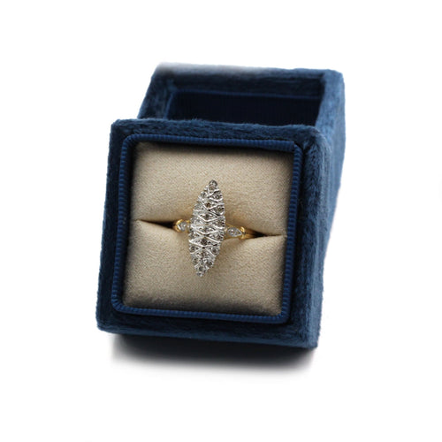 Bague 53 Bague - Or blanc et jaune et diamants 58 Facettes 1163